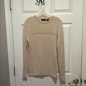 DKNY Beige Ribbed Sweater